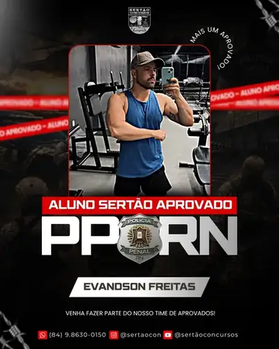 Evandson Freitas, aprovado na Polícia Penal do RN