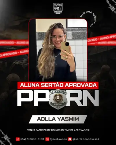 Adlla Yasmim, aprovado na Polícia Penal do RN